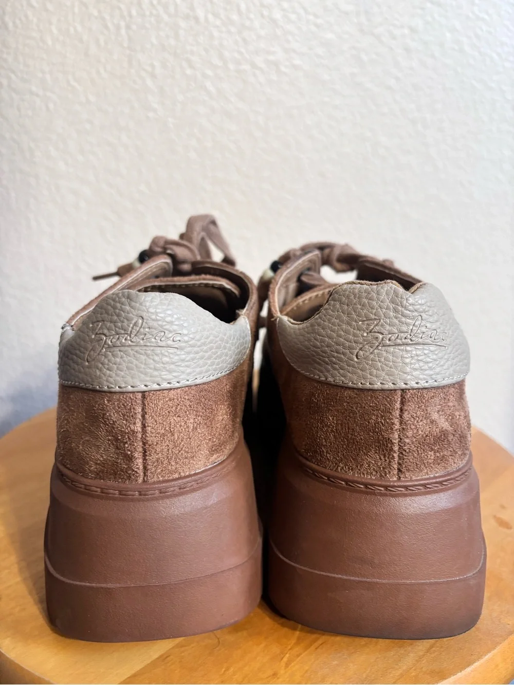Zodiac Brown Suede Platform Sneakers
